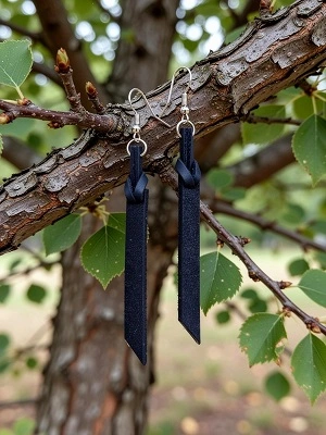 Кожаные серьги