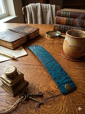 Кожаный браслет ручной работы