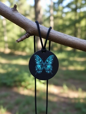 Кожаная подвеска бабочка