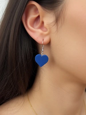 Кожаные серьги сердечки