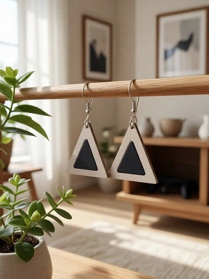 Кожаные серьги