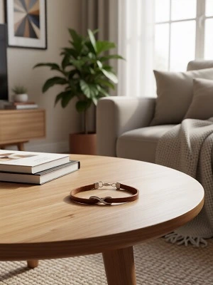 Кожаный браслет бесконечность