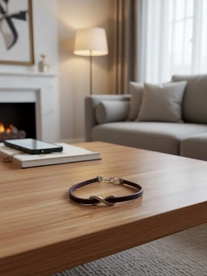 Кожаный браслет бесконечность