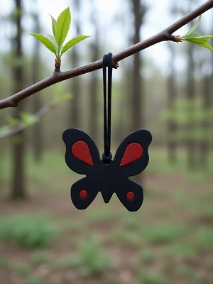 Кожаная подвеска бабочка