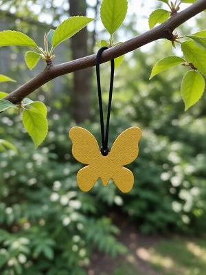 Кожаная подвеска бабочка